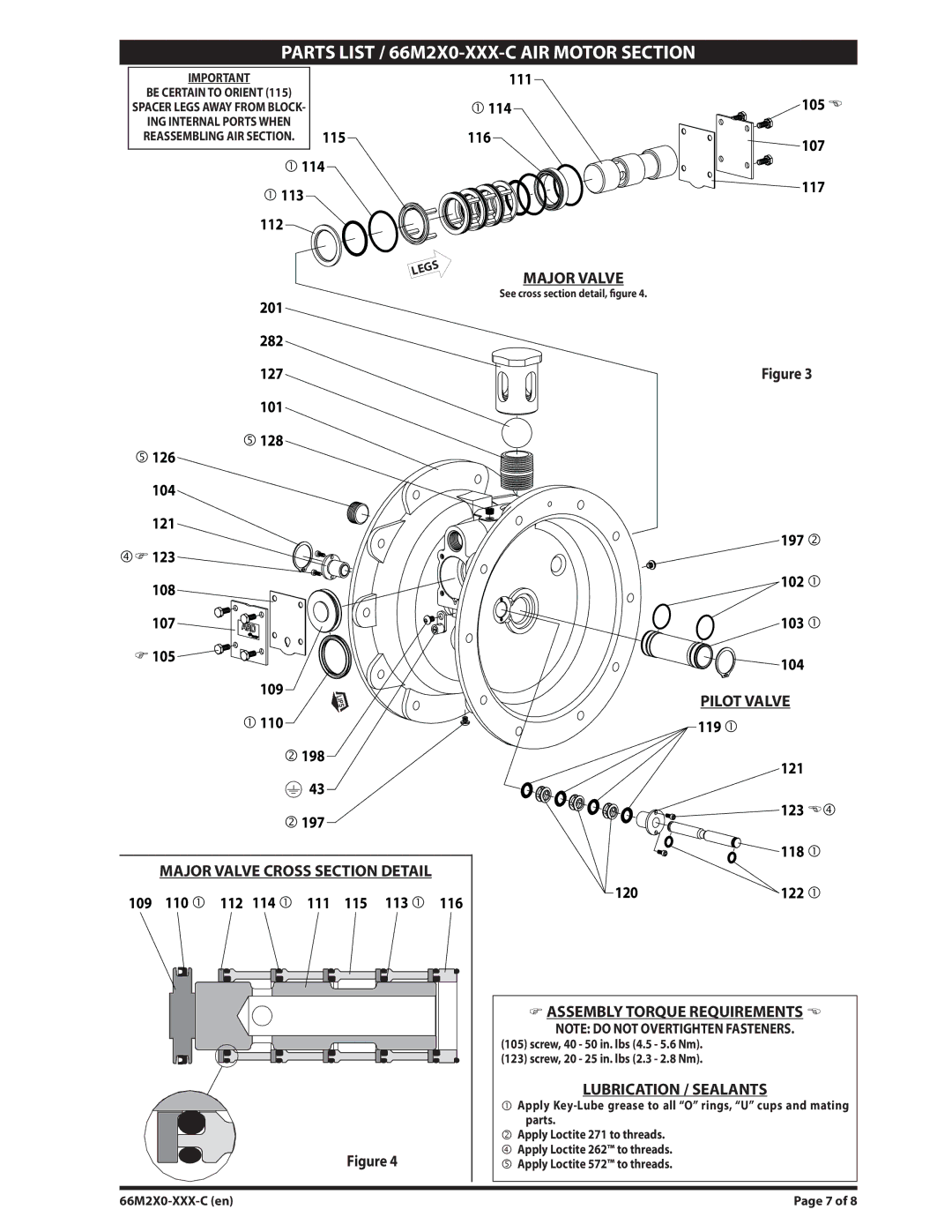 Ingersoll-Rand 66M2X0-XXX-C manual Major Valve, Pilot Valve 