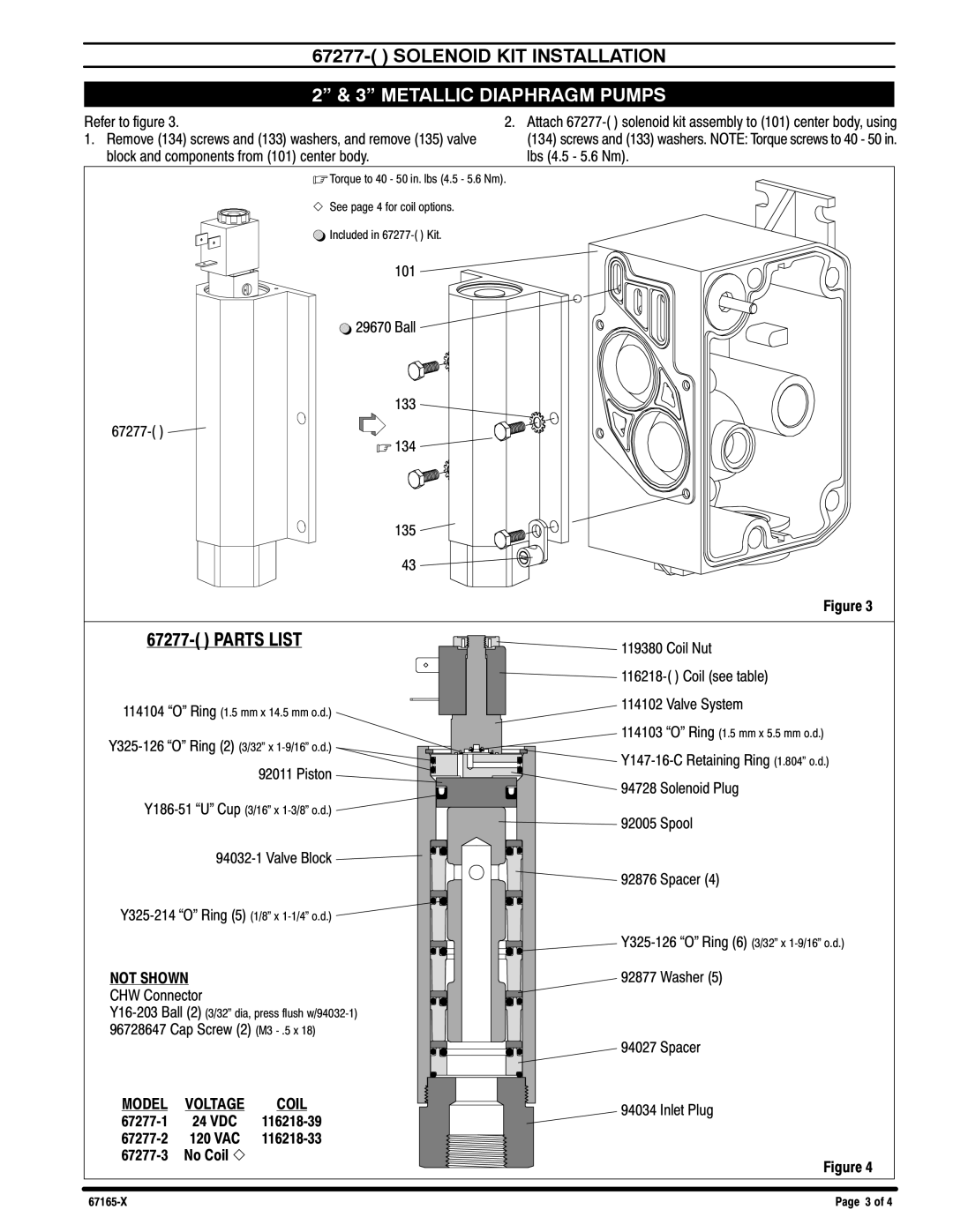 Ingersoll-Rand 67165-X, 67277-X, 67166-X manual Metallic Diaphragm Pumps 