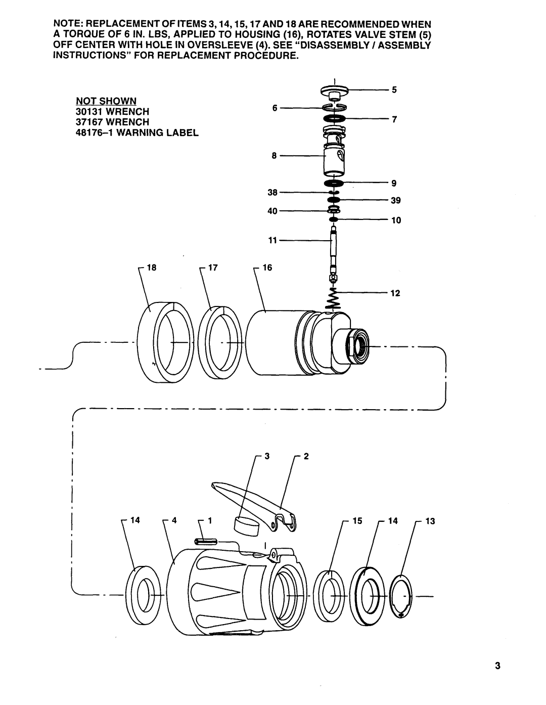 Ingersoll-Rand 7015-11V-A specifications Not Shown 