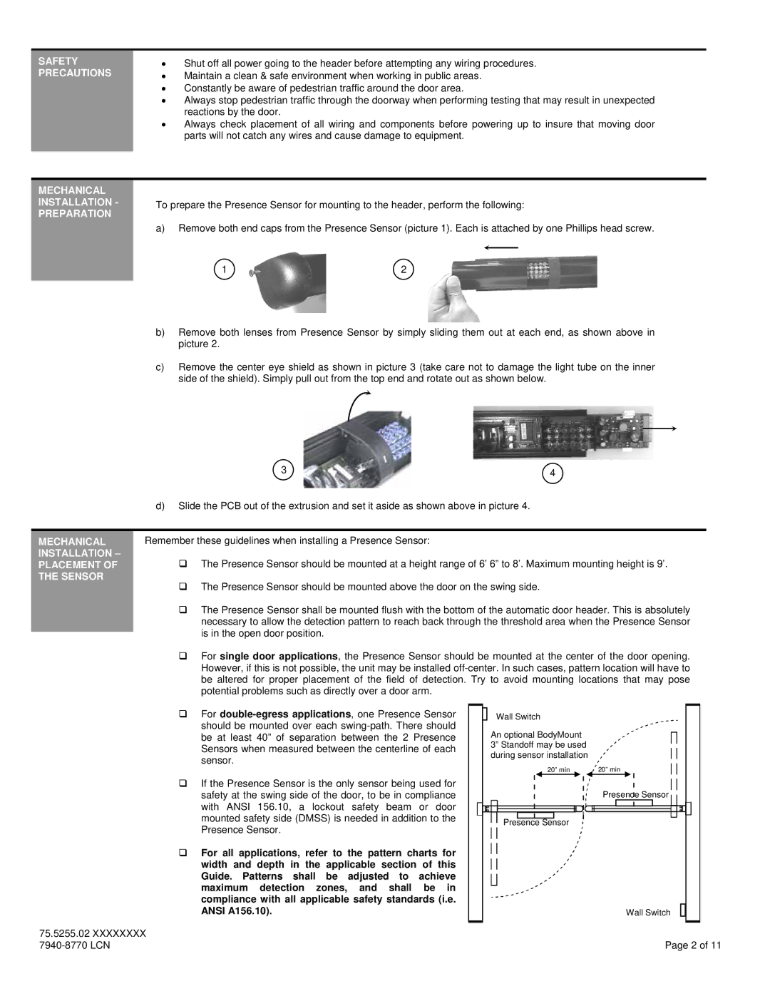 Ingersoll-Rand 7940-8770 installation instructions Safety, Precautions, Mechanical Installation Preparation 