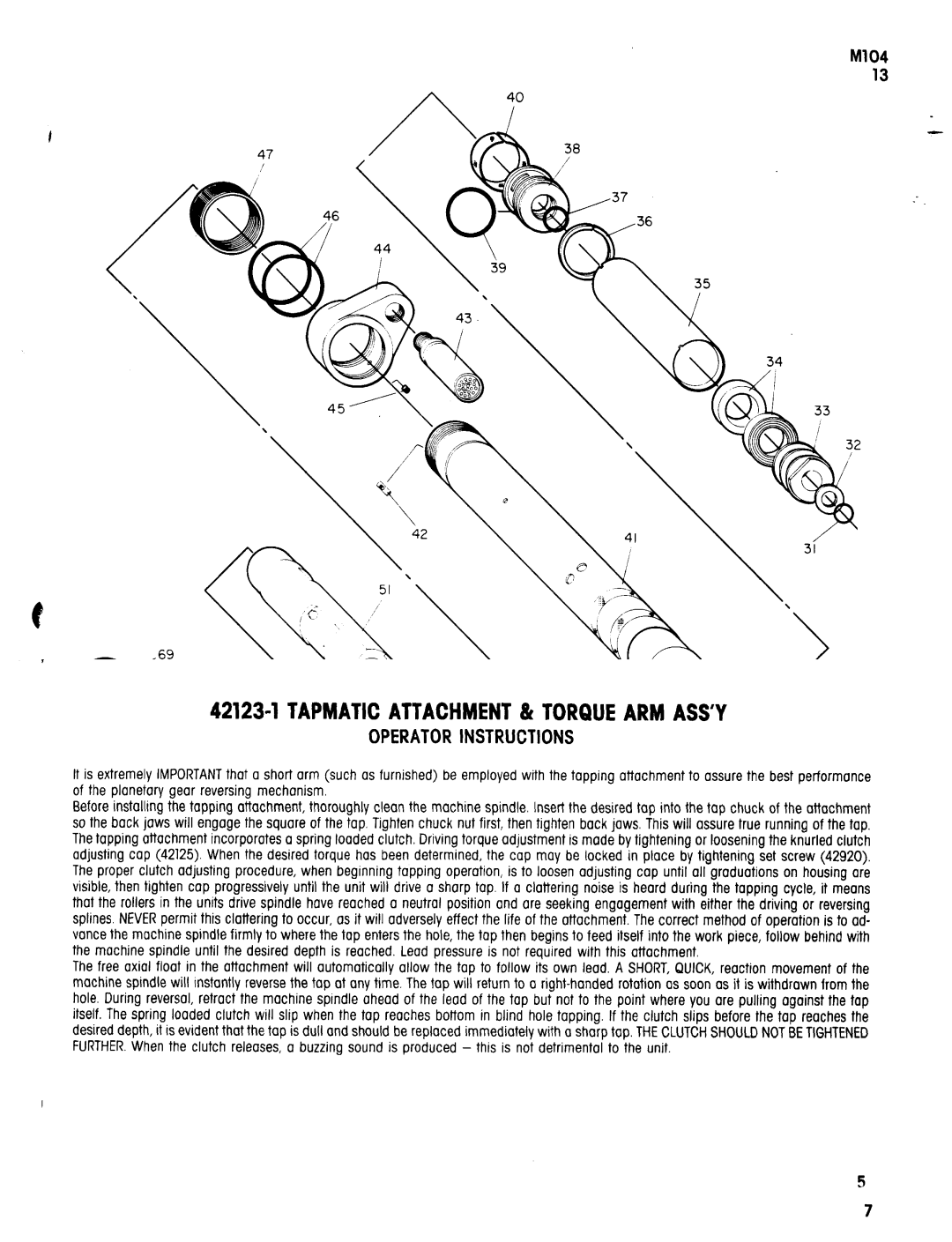 Ingersoll-Rand 8246-D specifications Ml04 