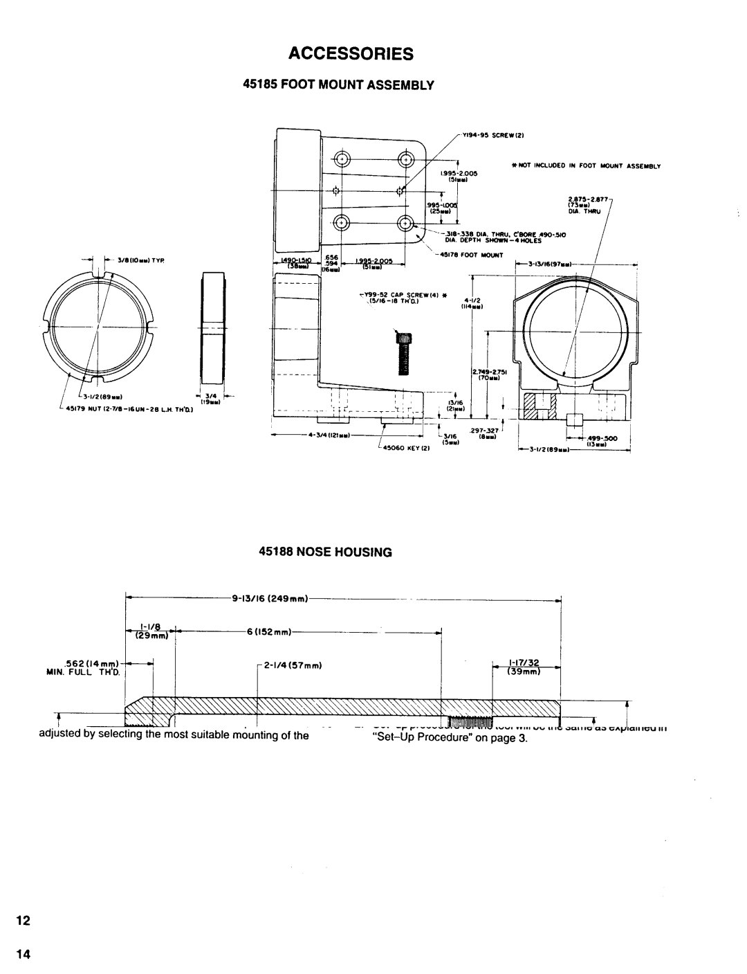 Ingersoll-Rand 8670-( )-1( ), 8670-( )-3( ) manual Foot Mount Assembly Nose Housing 