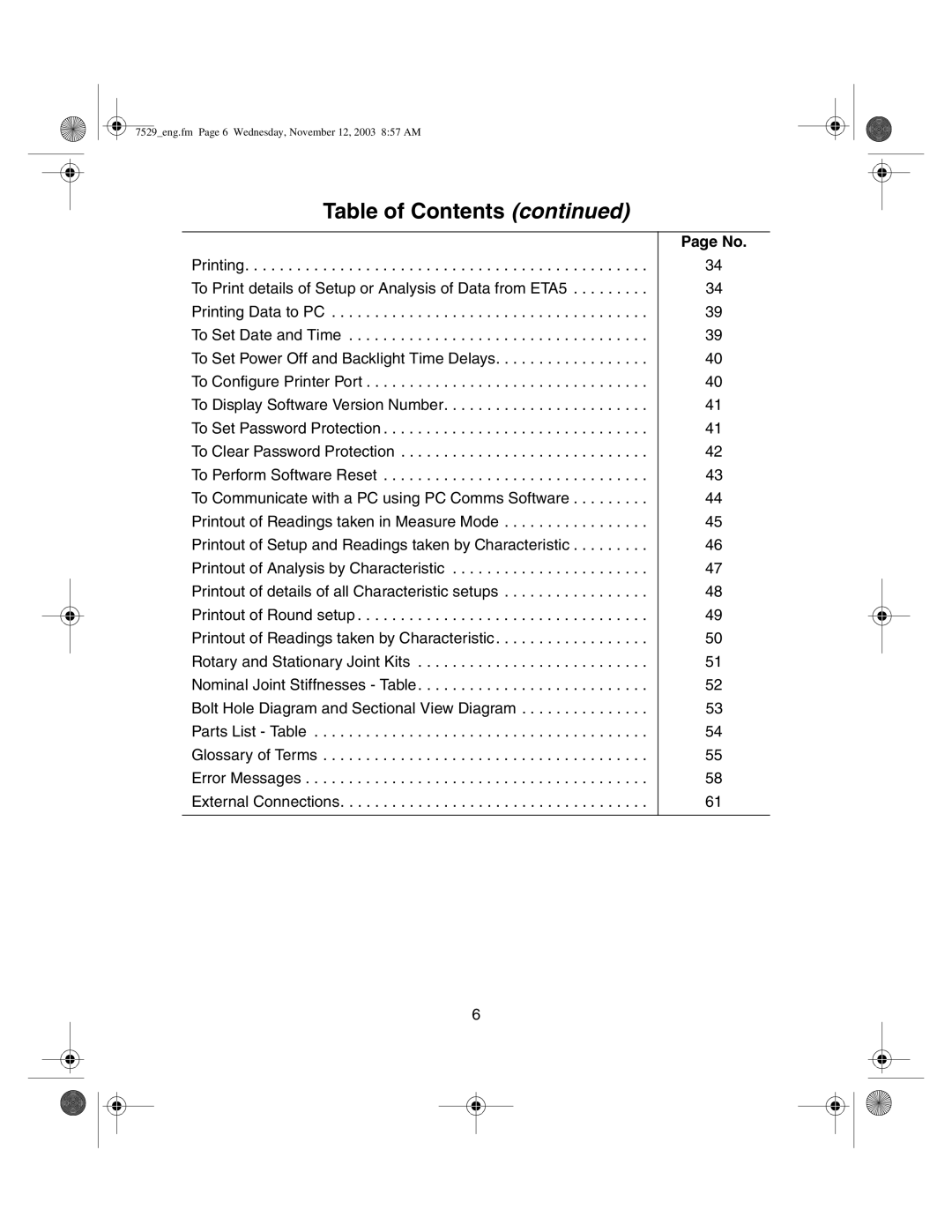 Ingersoll-Rand ETA2, ETA5 manual 7529eng.fm Page 6 Wednesday, November 12, 2003 857 AM 