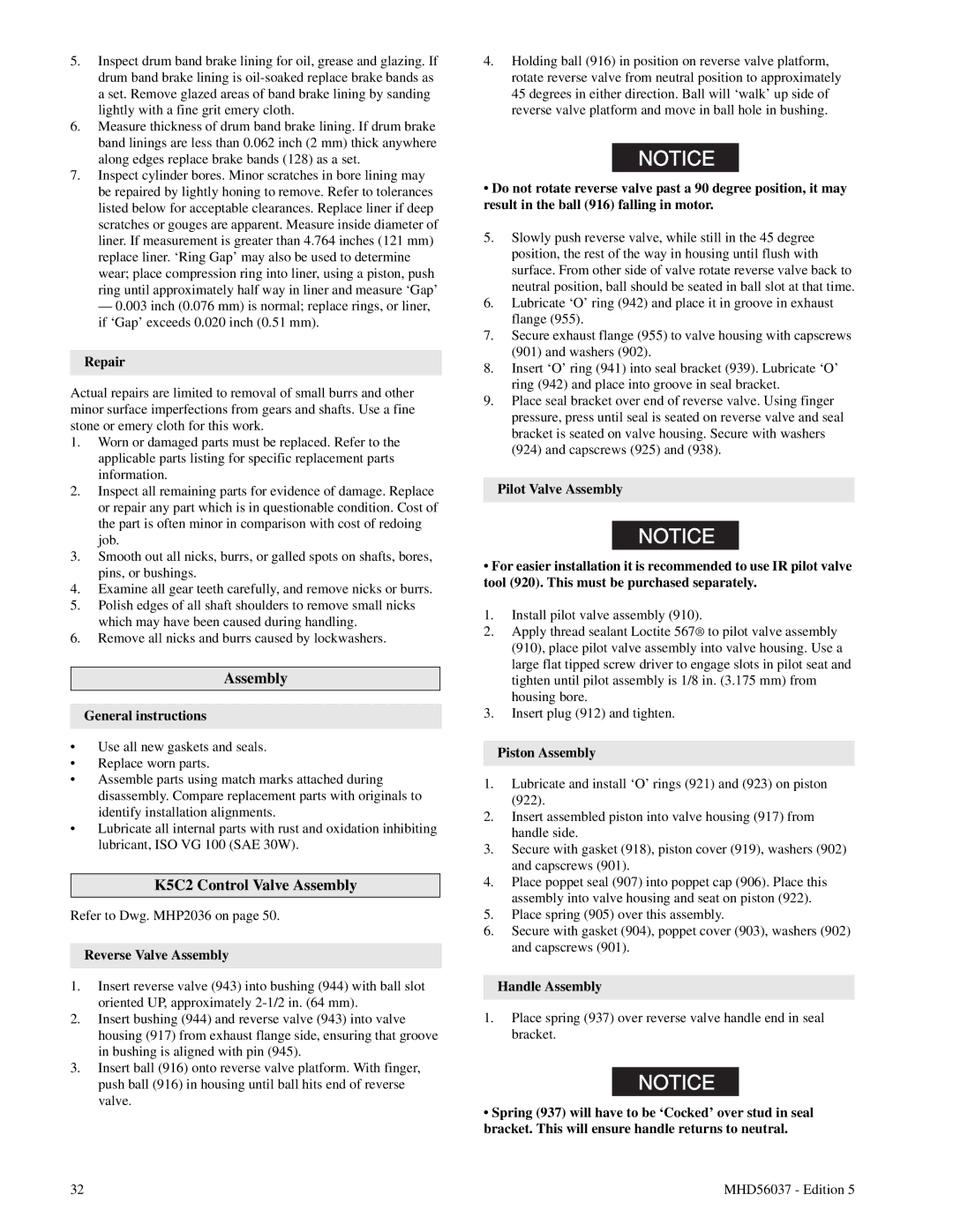 Ingersoll-Rand FA5T manual K5C2 Control Valve Assembly 