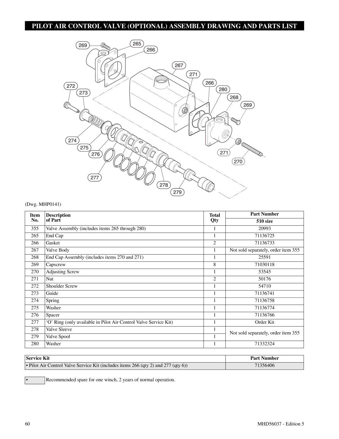 Ingersoll-Rand FA5T manual Dwg. MHP0141 