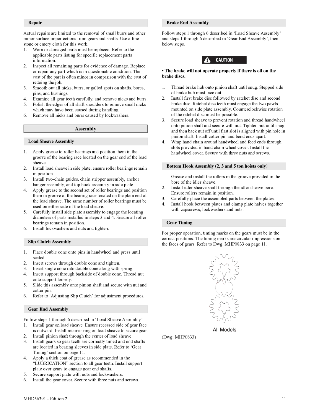 Ingersoll-Rand SMB010, SMB050, SMB015, SMB030, SMB005, SMB020 manual Assembly 