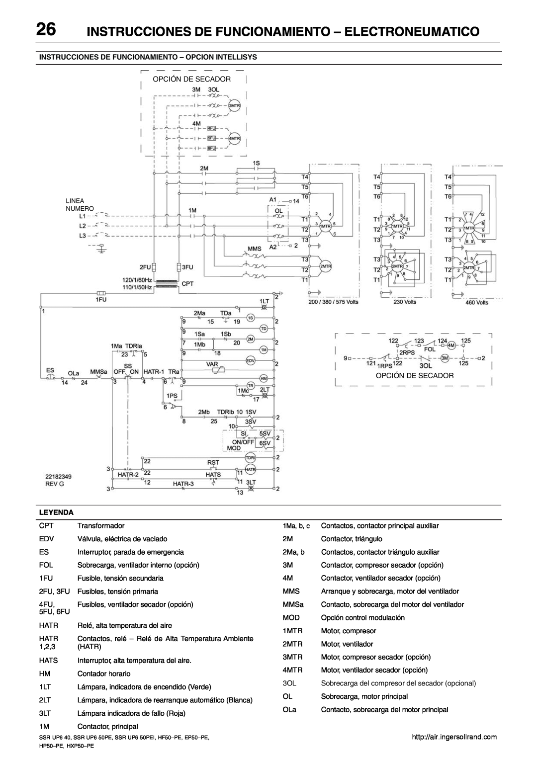 Ingersoll-Rand SSR UP6 40, SSR UP6 50PE, EP50-PE, HXP50-PE Instrucciones De Funcionamiento - Electroneumatico, 1Ma, b, c 