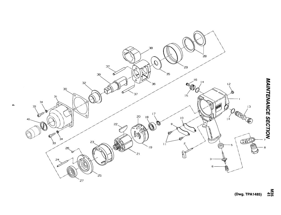 Ingersoll-Rand WG068A-F4 manual Maintenance Section 