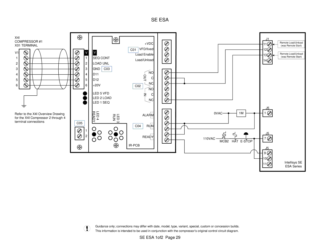 Ingersoll-Rand X41 technical manual SE ESA 1of2, Intellisys SE ESA Series 