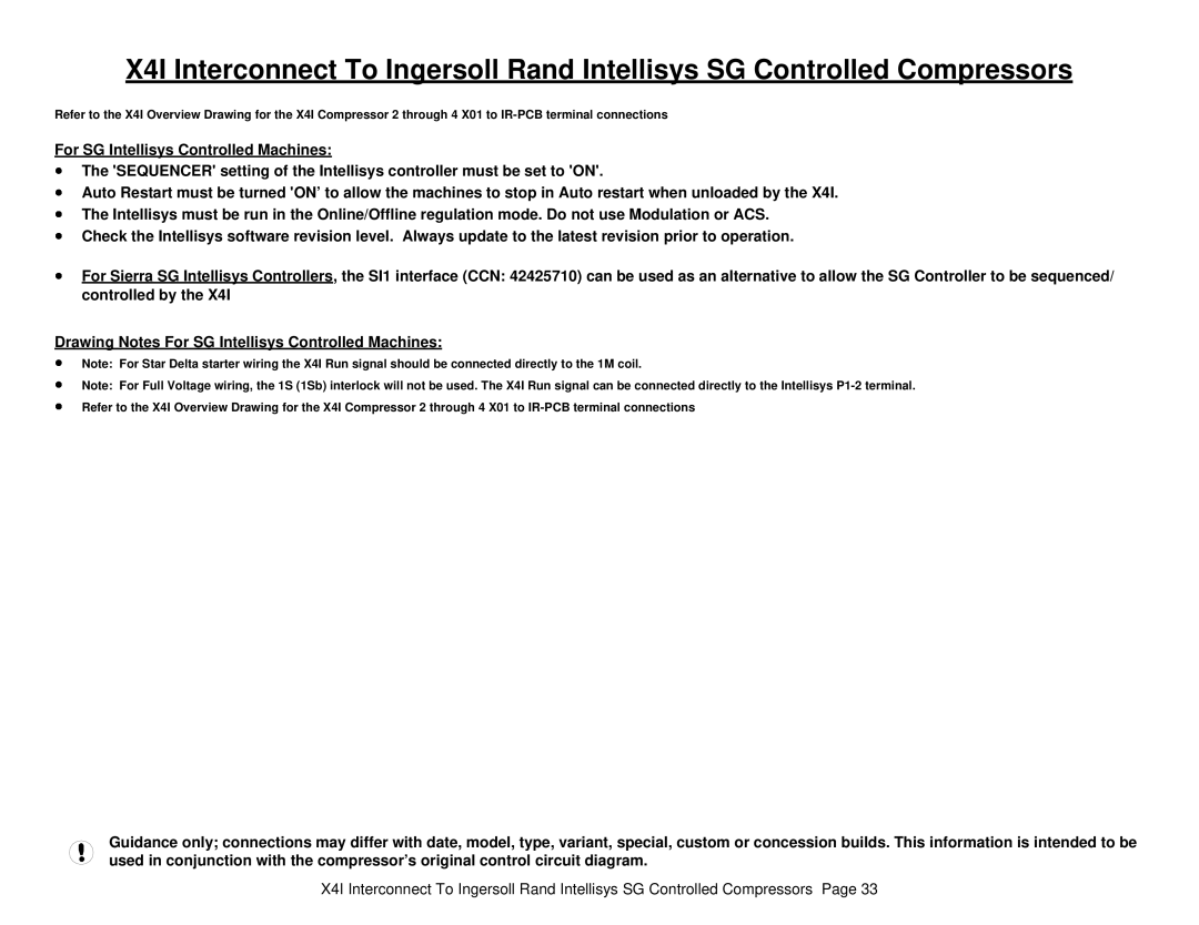 Ingersoll-Rand X41 technical manual 