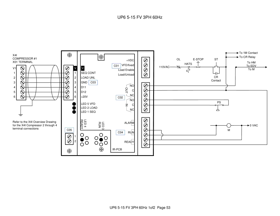 Ingersoll-Rand X41 technical manual UP6 5-15 FV 3PH 60Hz 1of2 