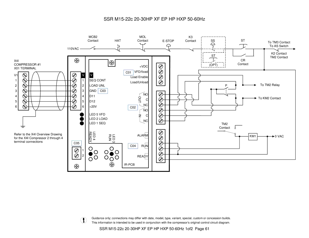Ingersoll-Rand X41 technical manual SSR M15-22c 20-30HP XF EP HP HXP 50-60Hz 1of2 
