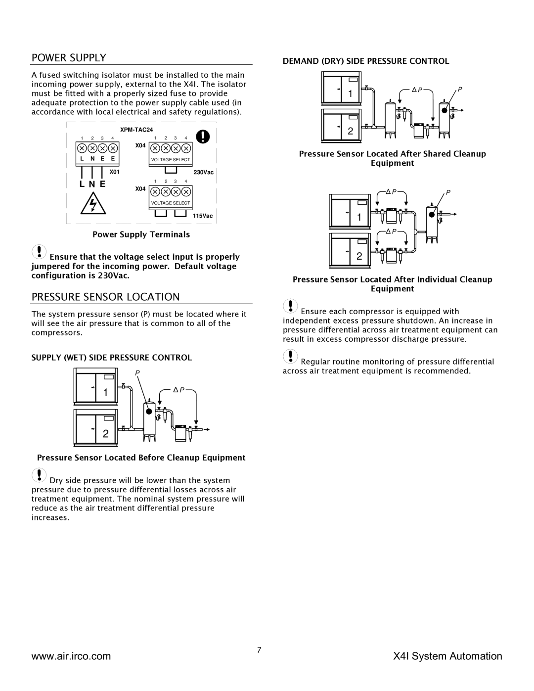 Ingersoll-Rand X41 technical manual Power Supply 