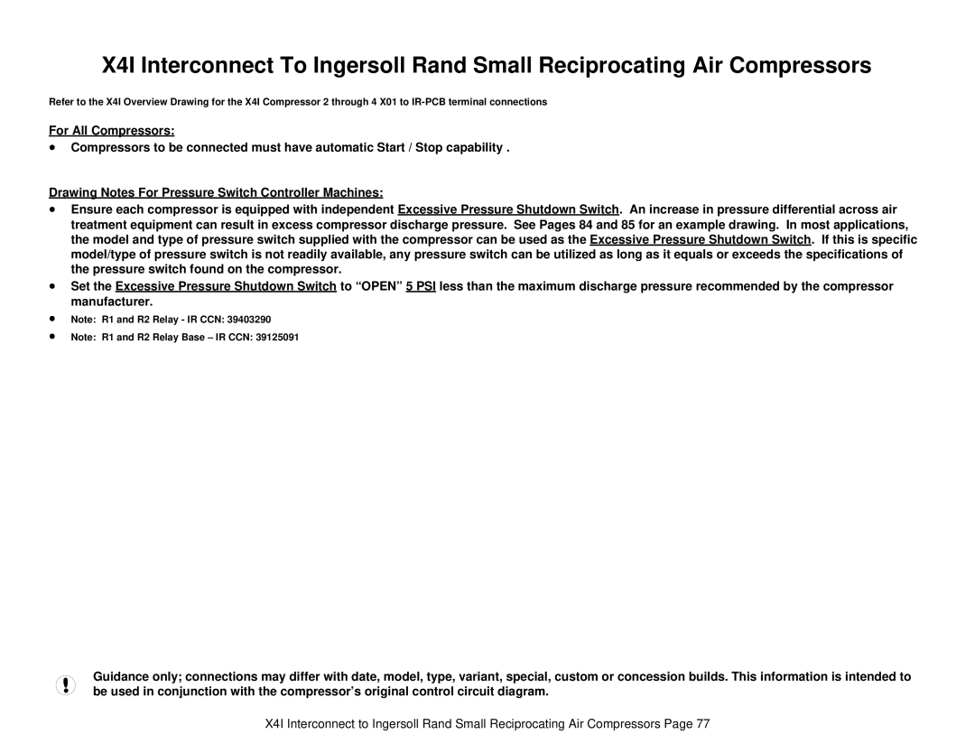 Ingersoll-Rand X41 technical manual 