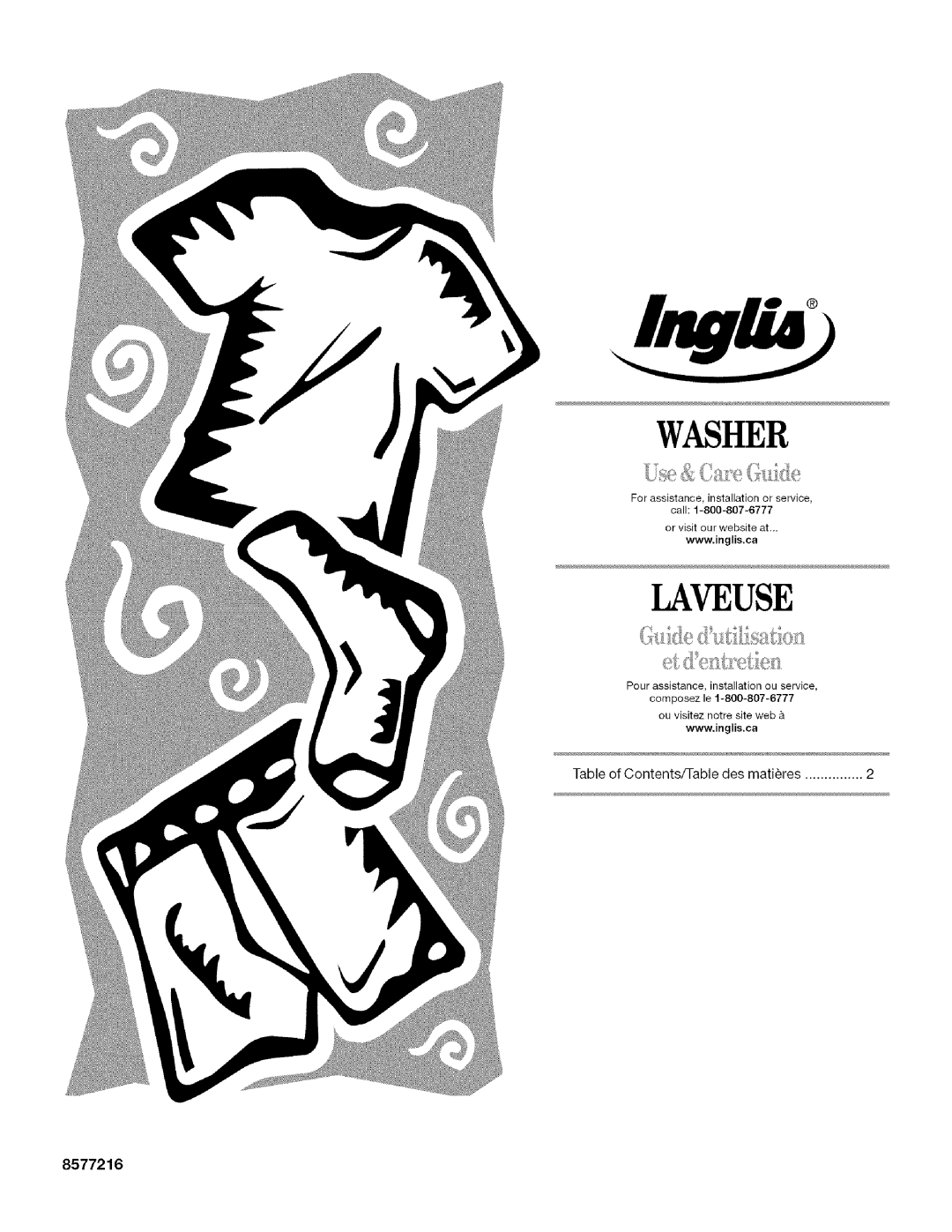 Inglis Home Appliances Washer manual 