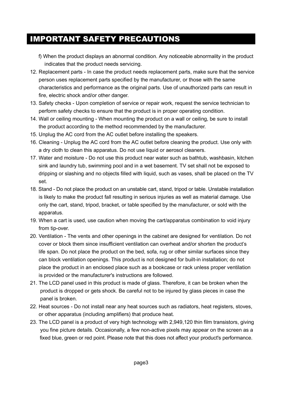 Initial Technology DTV-172 manual Page3 