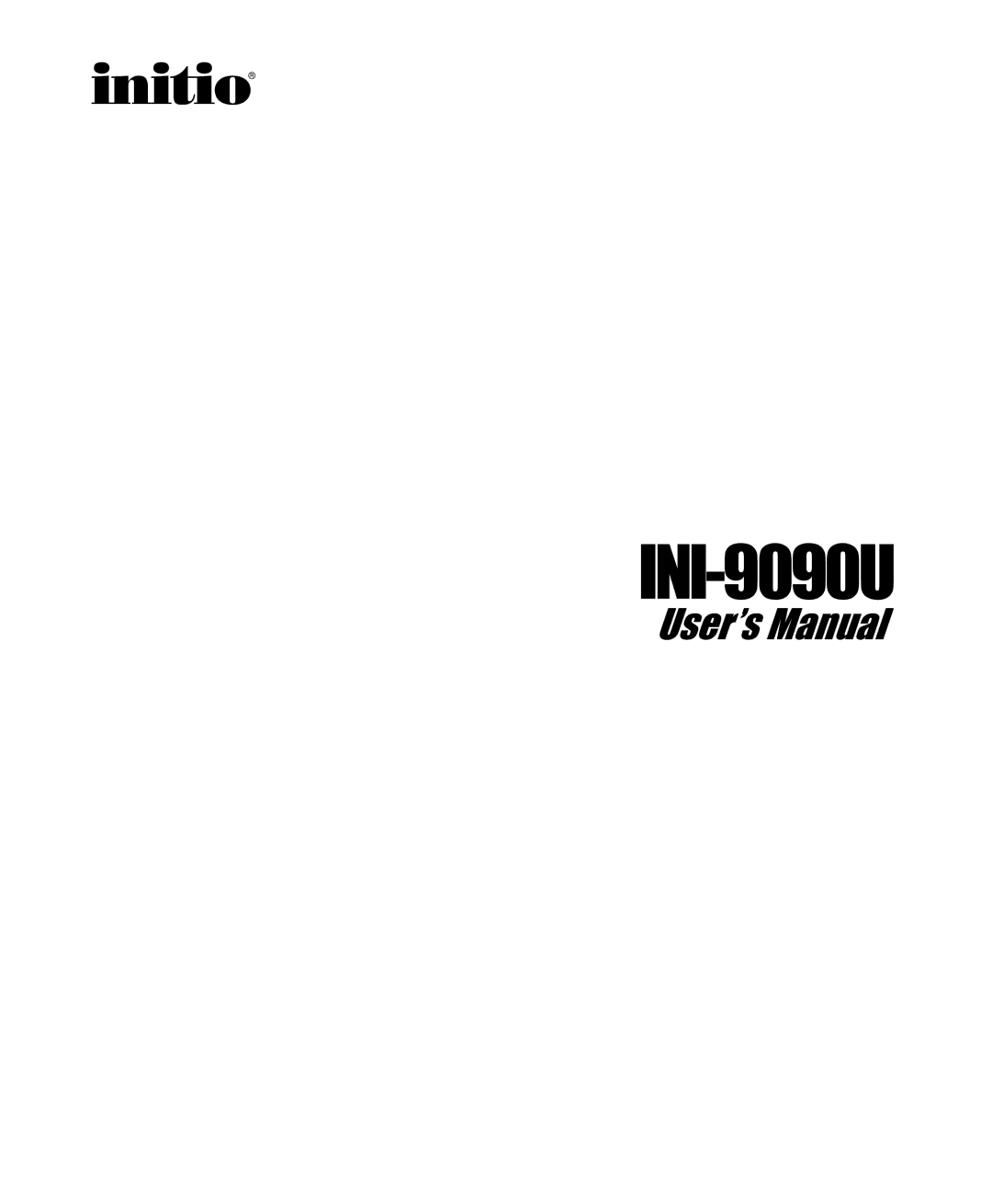 Initio INI-9090U manual 