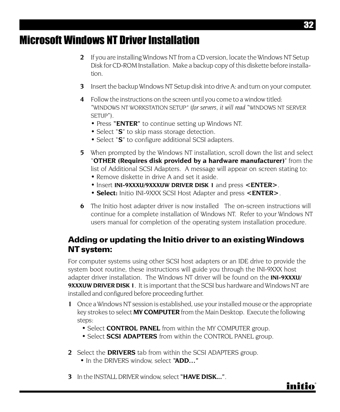 Initio INI-9090U manual Remove diskette in drive a and set it aside 