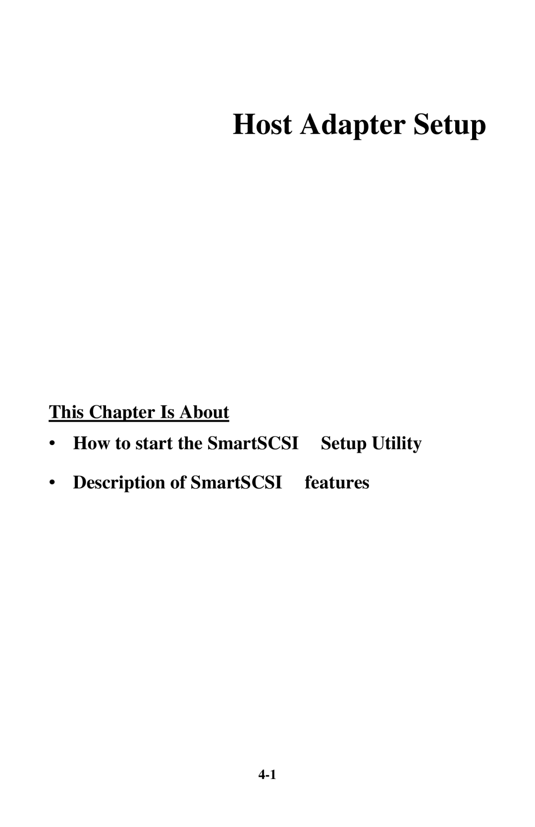 Initio INI-9100UW user manual Host Adapter Setup 