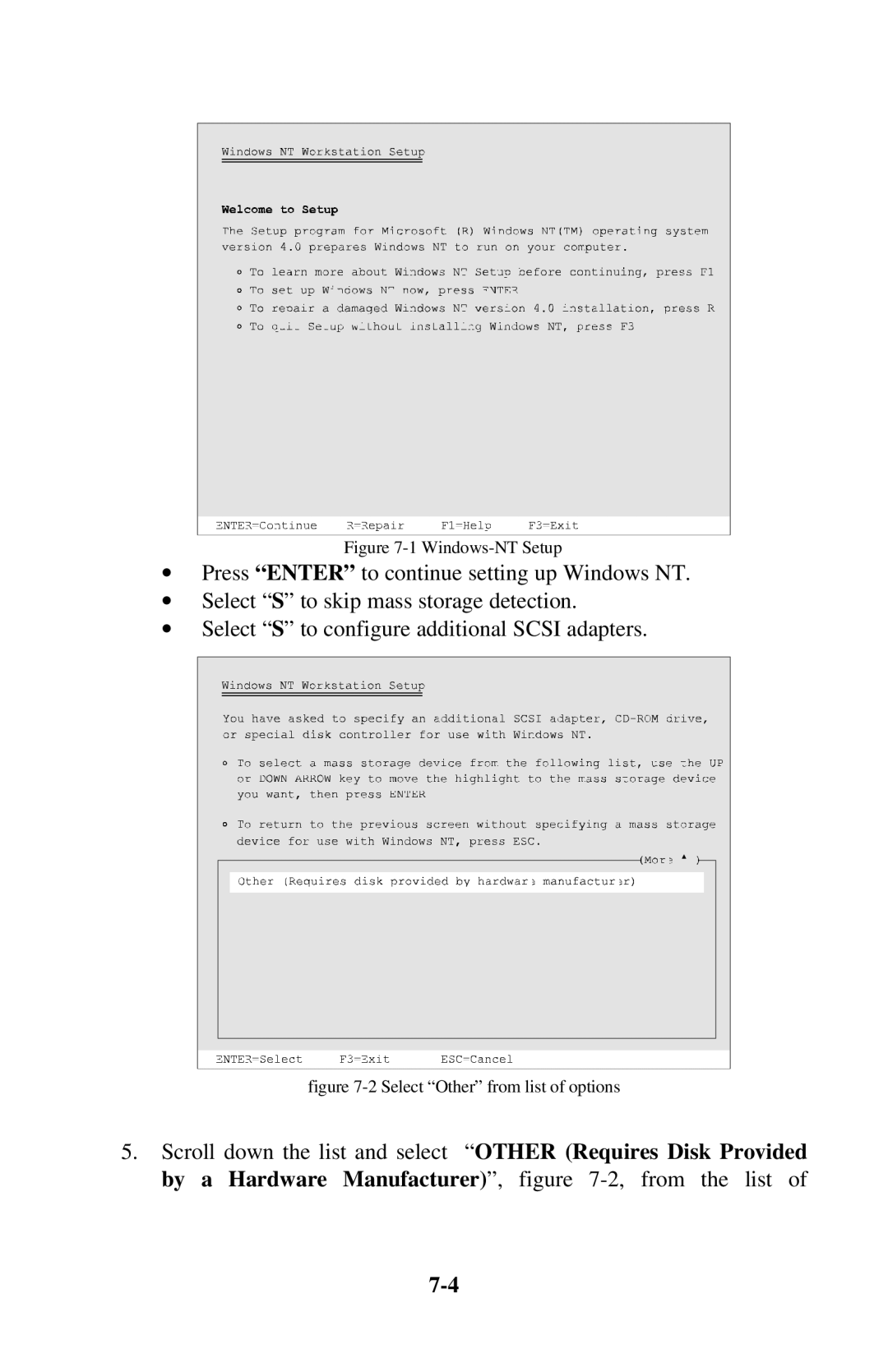 Initio INI-9100UW user manual Windows-NT Setup 