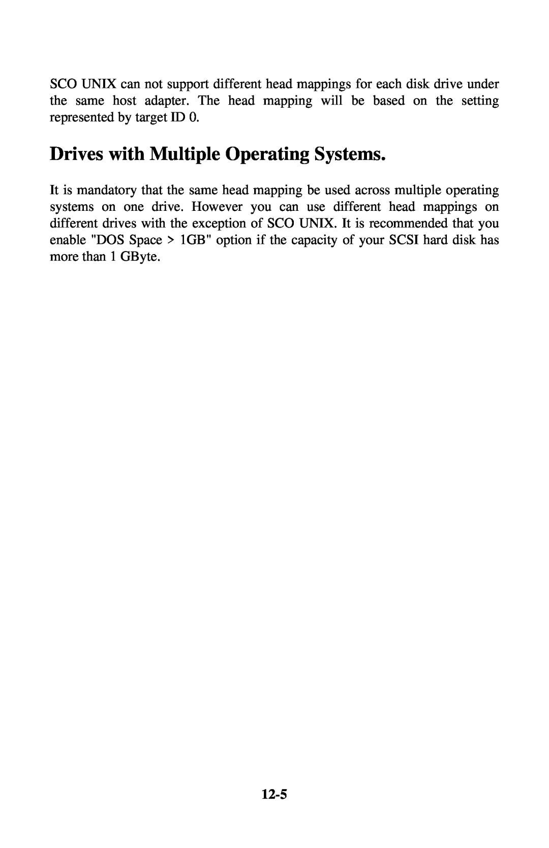 Initio INI-9100UW user manual Drives with Multiple Operating Systems, 12-5 