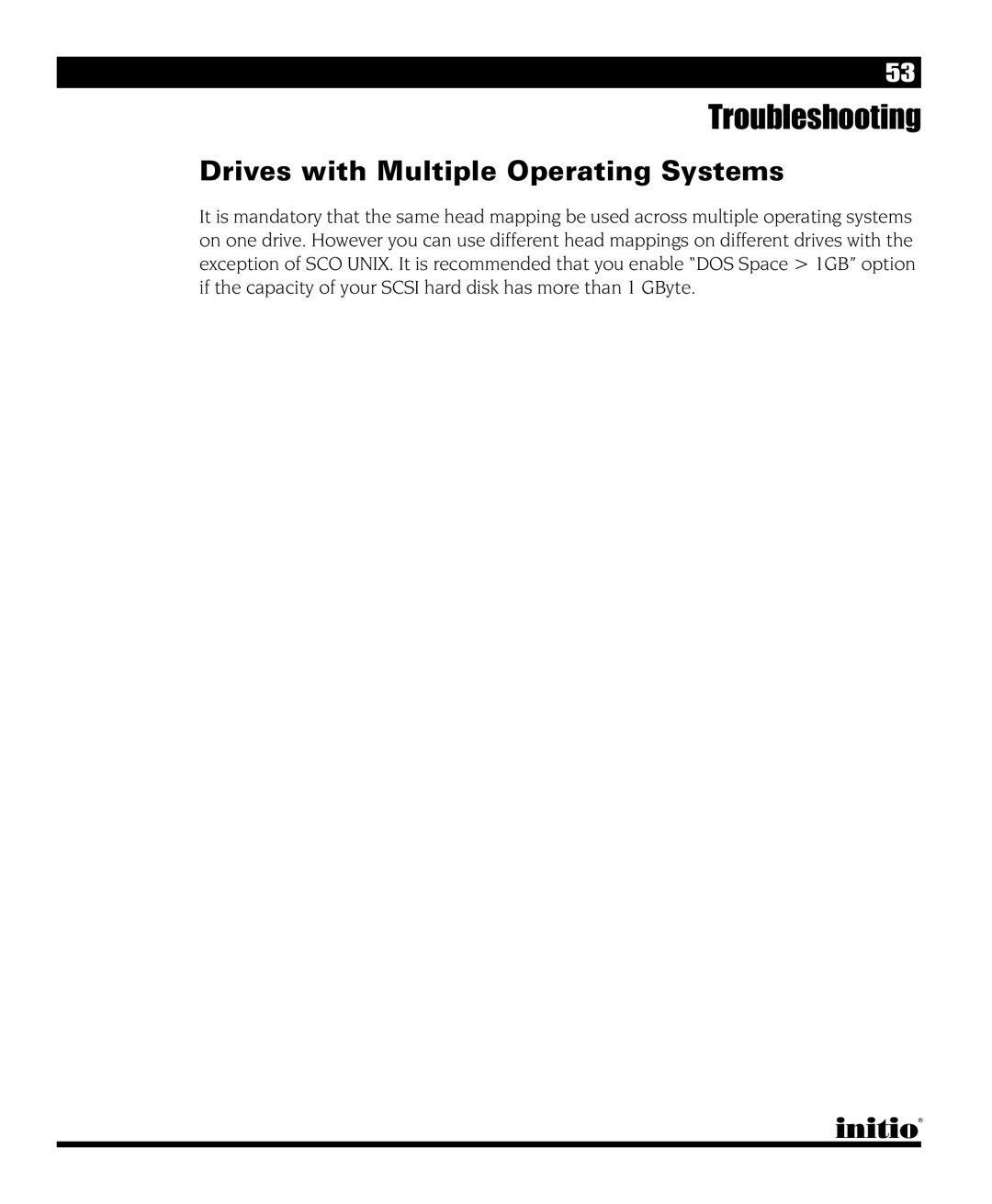 Initio I/O HIGHWAY manual Drives with Multiple Operating Systems 