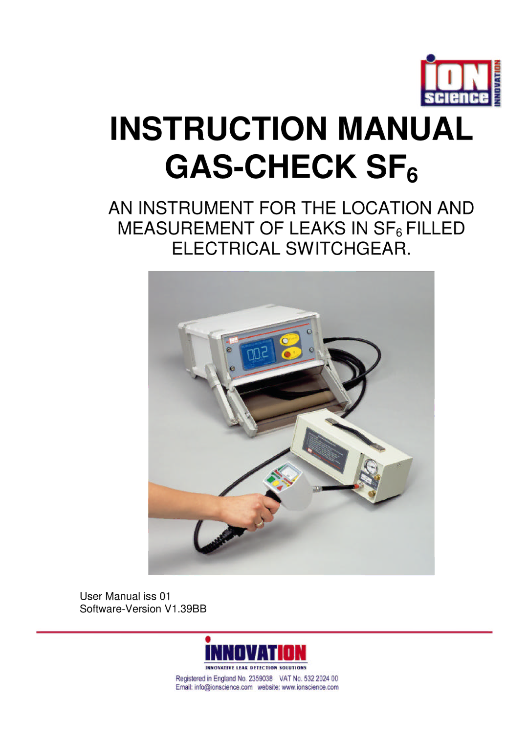 Innovation Technology manual GAS-CHECK SF6 