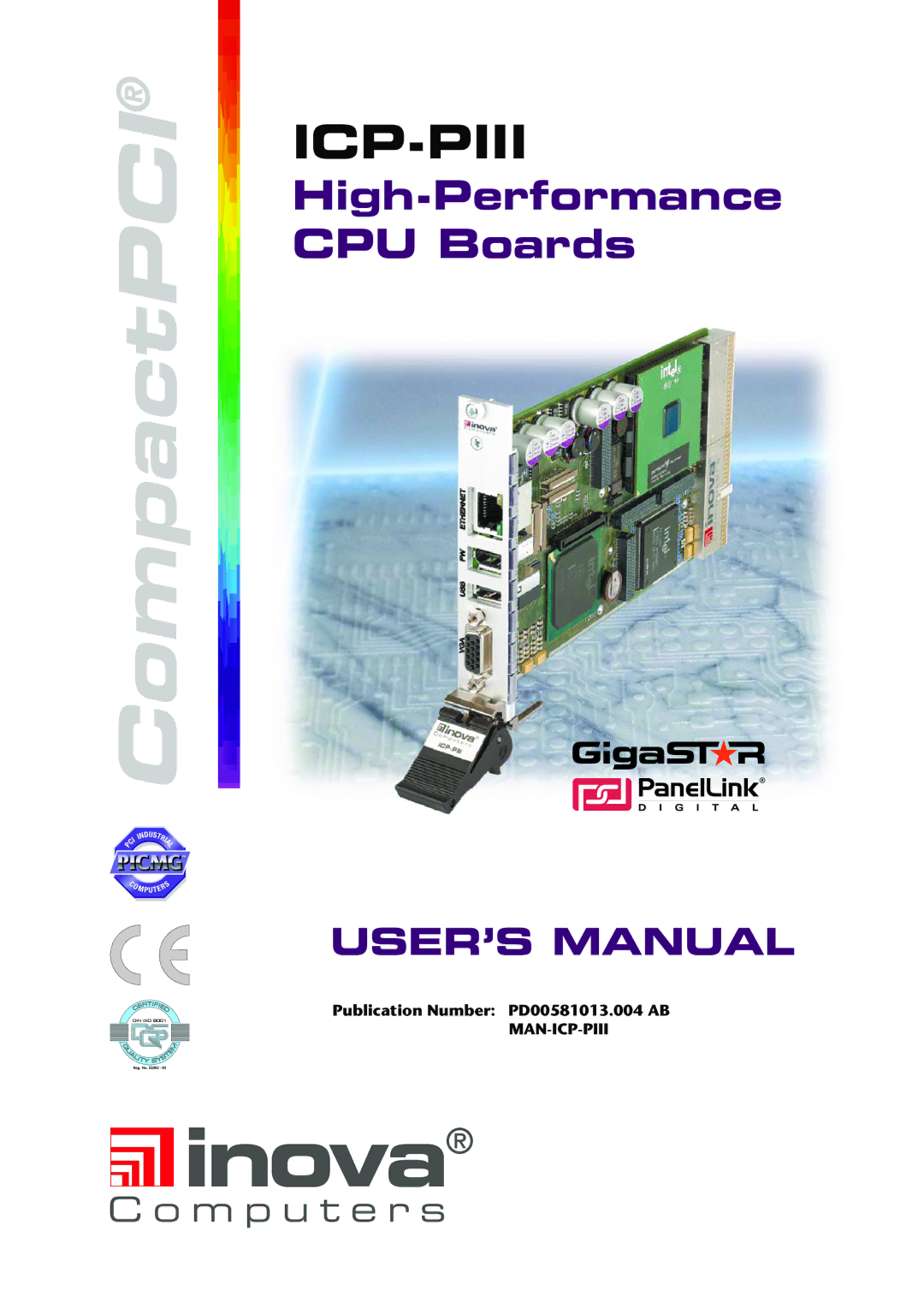 Inova ICP-PII user manual Icp-Piii 