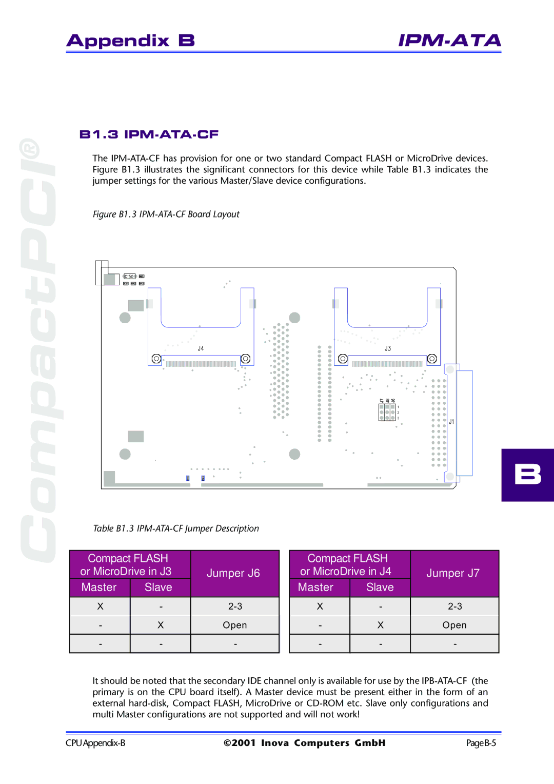 Inova ICP-PII user manual Master, Jumper J7 