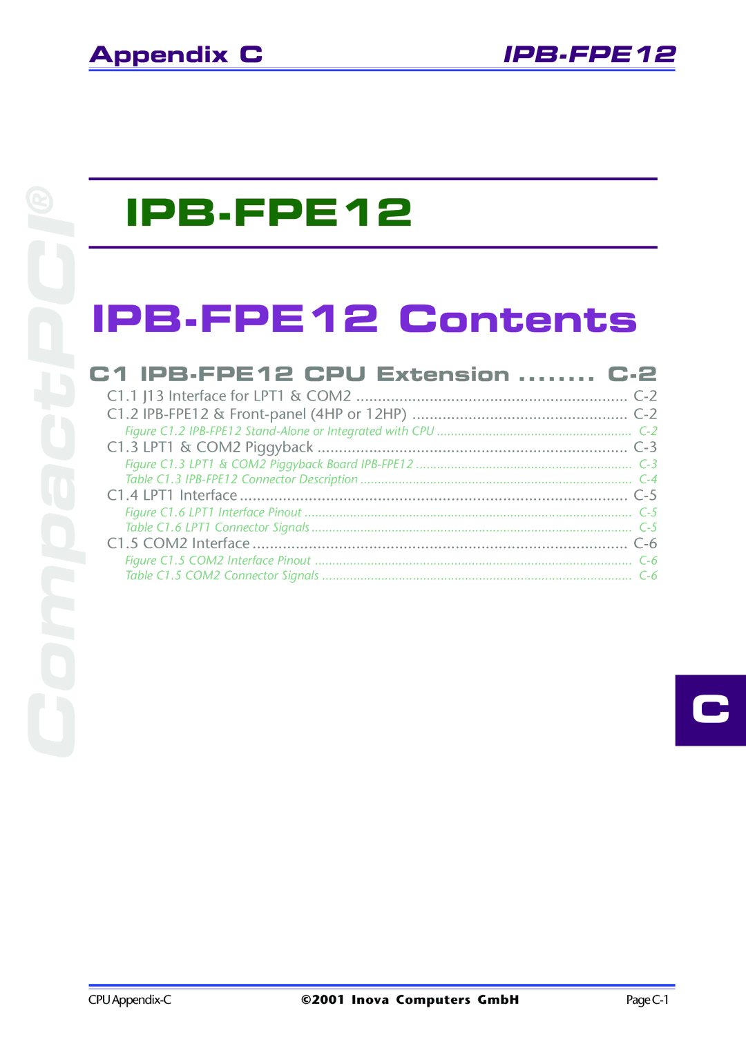 Inova ICP-PII user manual IPB-FPE12 