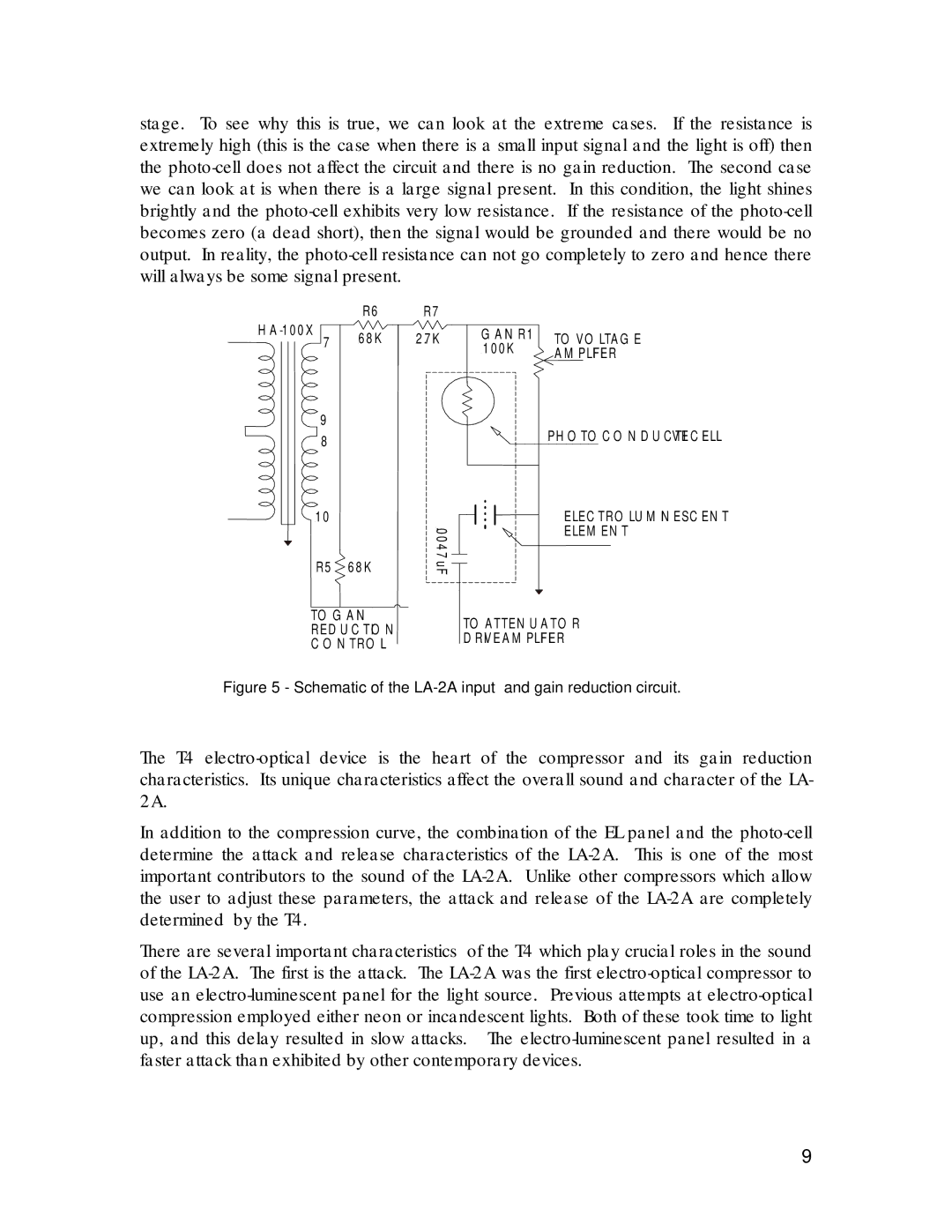 Inova manual Schematic of the LA-2A input and gain reduction circuit 