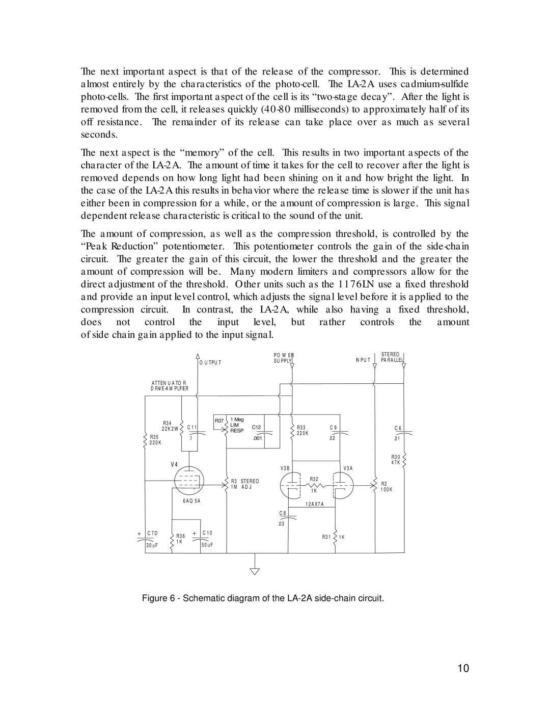 Inova manual Schematic diagram of the LA-2A side-chain circuit 