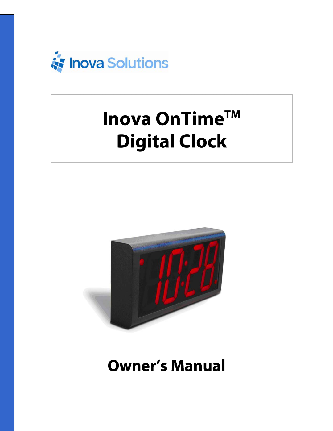 Inova owner manual Inova OnTimeTM Digital Clock 