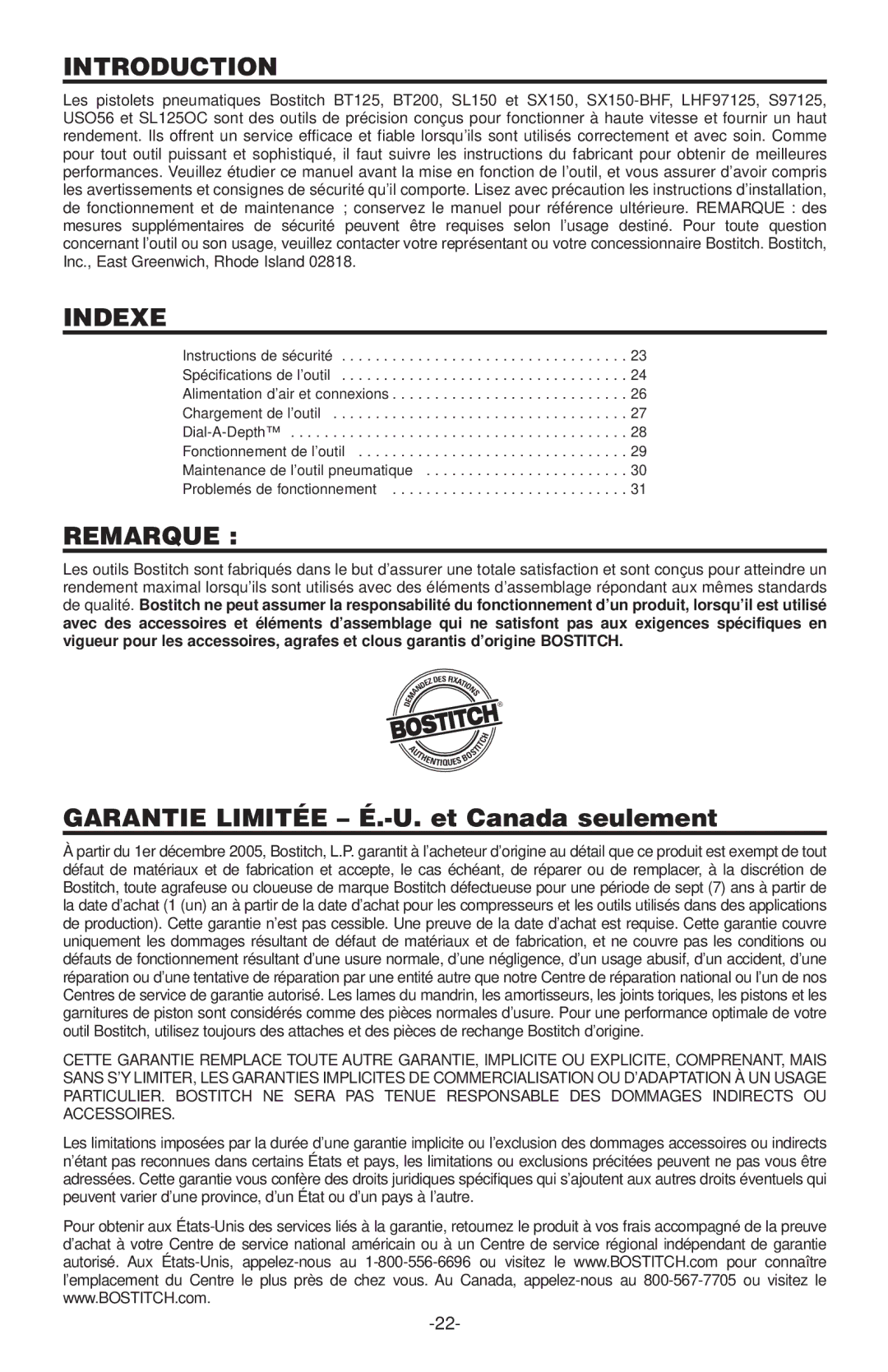 Inova SL125OC, SX150-BHF, SL150, USO56, S97125, LHF97125, BT125, BT200 manual Indexe, Remarque 