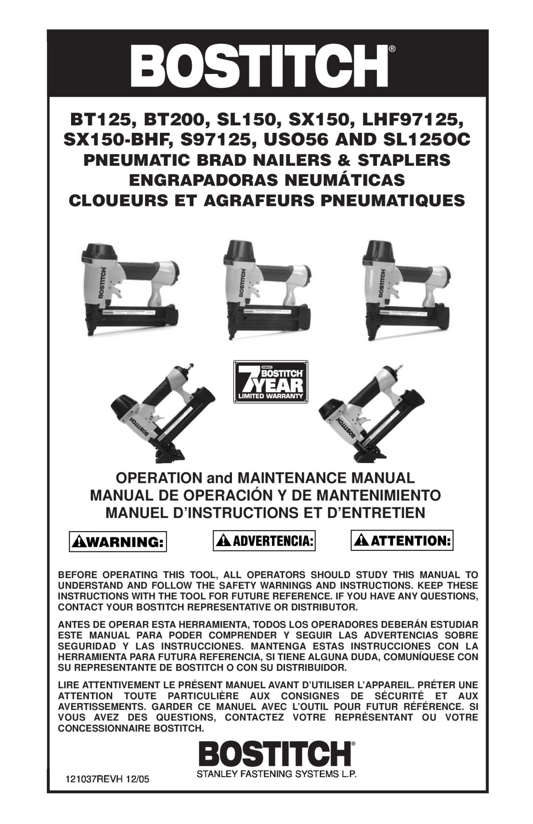 Inova SX150, SL150 manual Pneumatic Brad Nailers & Staplers Engrapadoras Neumáticas, Cloueurs Et Agrafeurs Pneumatiques 