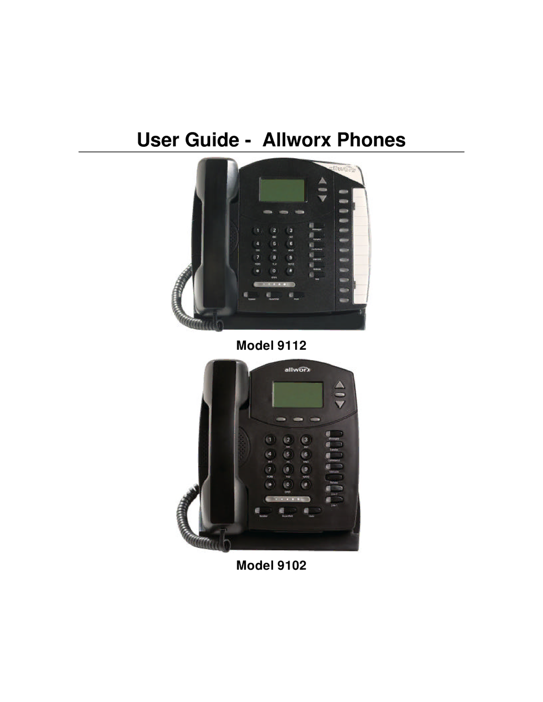 InSciTek Microsystems 9102, 9112 manual User Guide Allworx Phones, Model 