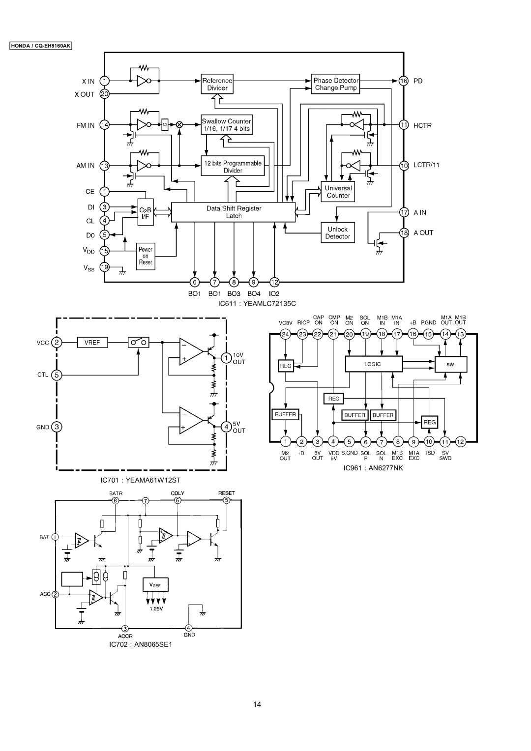 Insignia dimensions Honda / CQ-EH8160AK 