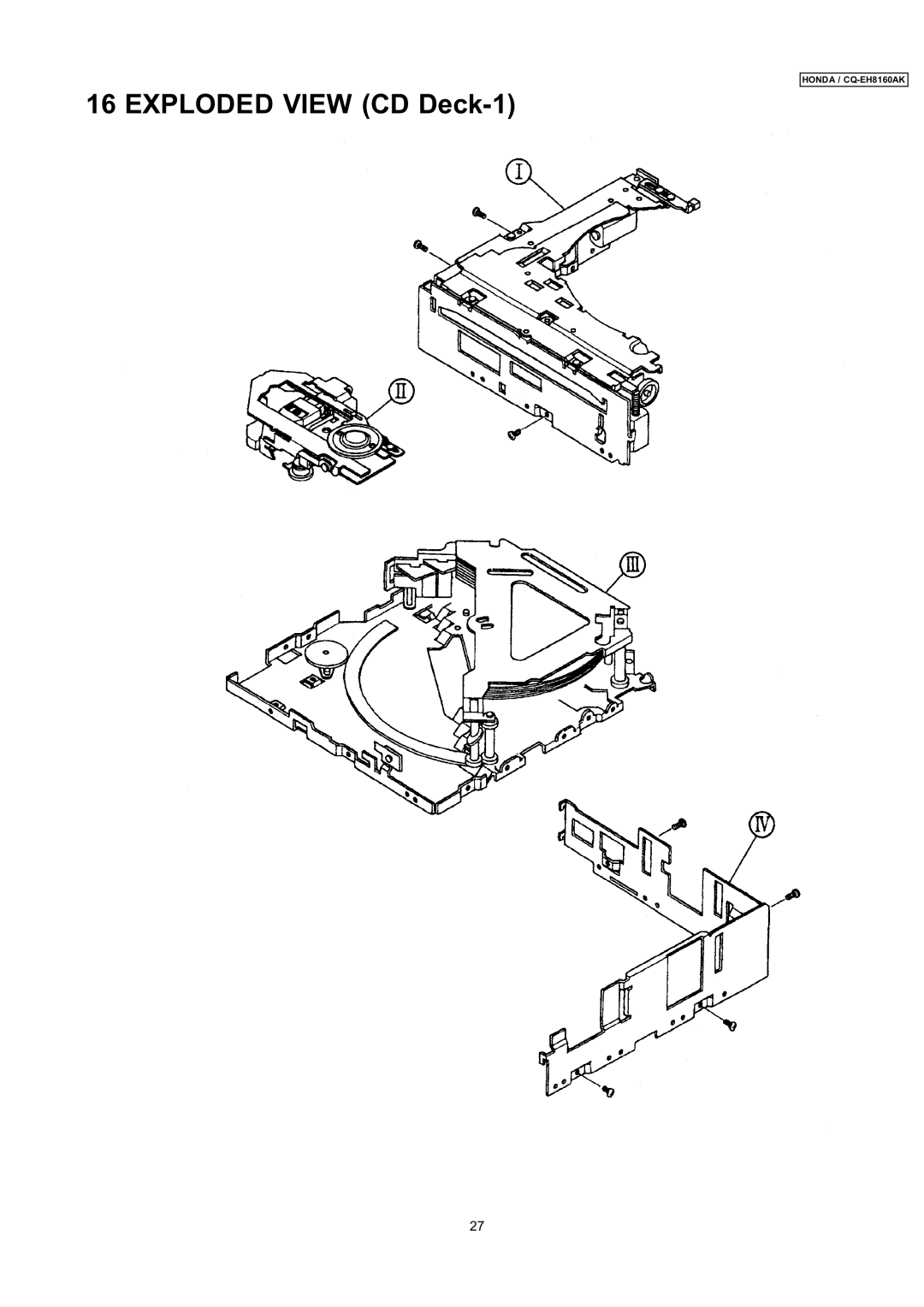 Insignia CQ-EH8160AK dimensions Exploded View CD Deck-1 