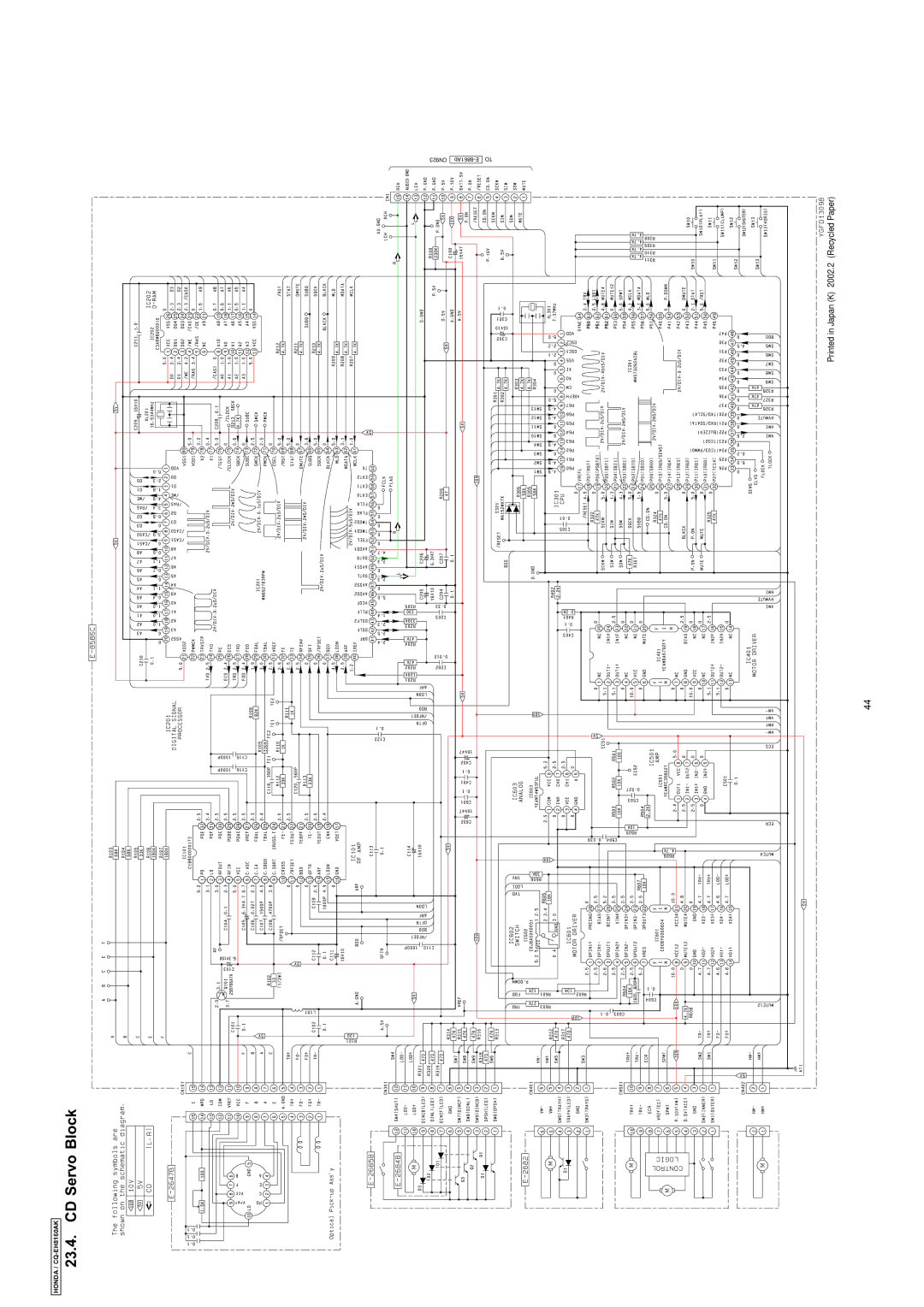 Insignia CQ-EH8160AK dimensions CD Servo Block 