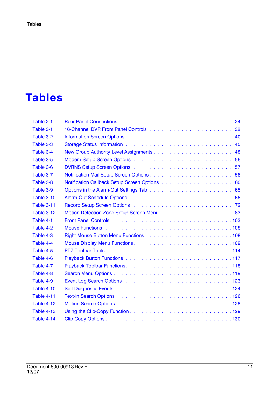 Insignia HRSD16 manual Tables 