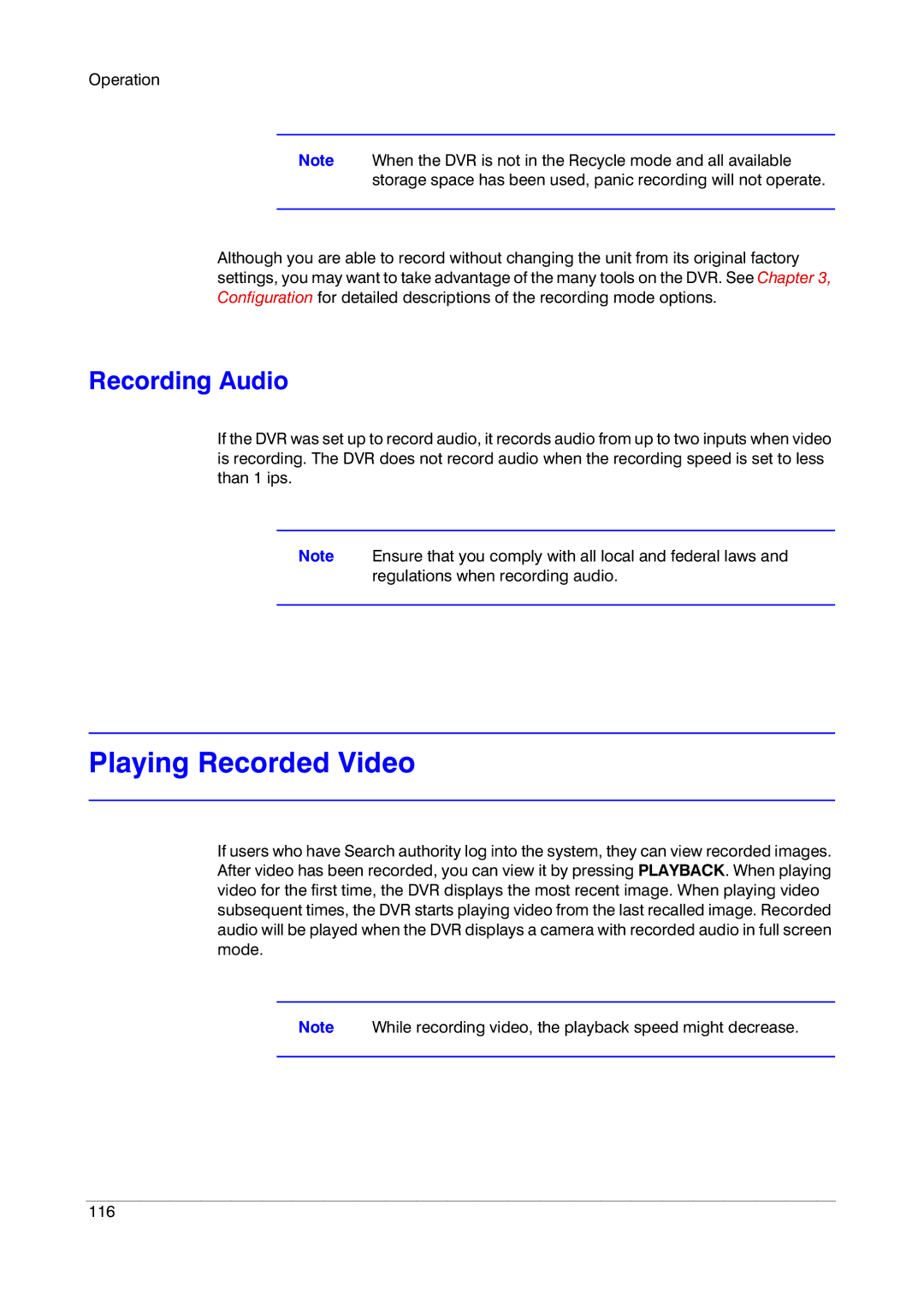 Insignia HRSD16 manual Playing Recorded Video, Recording Audio 