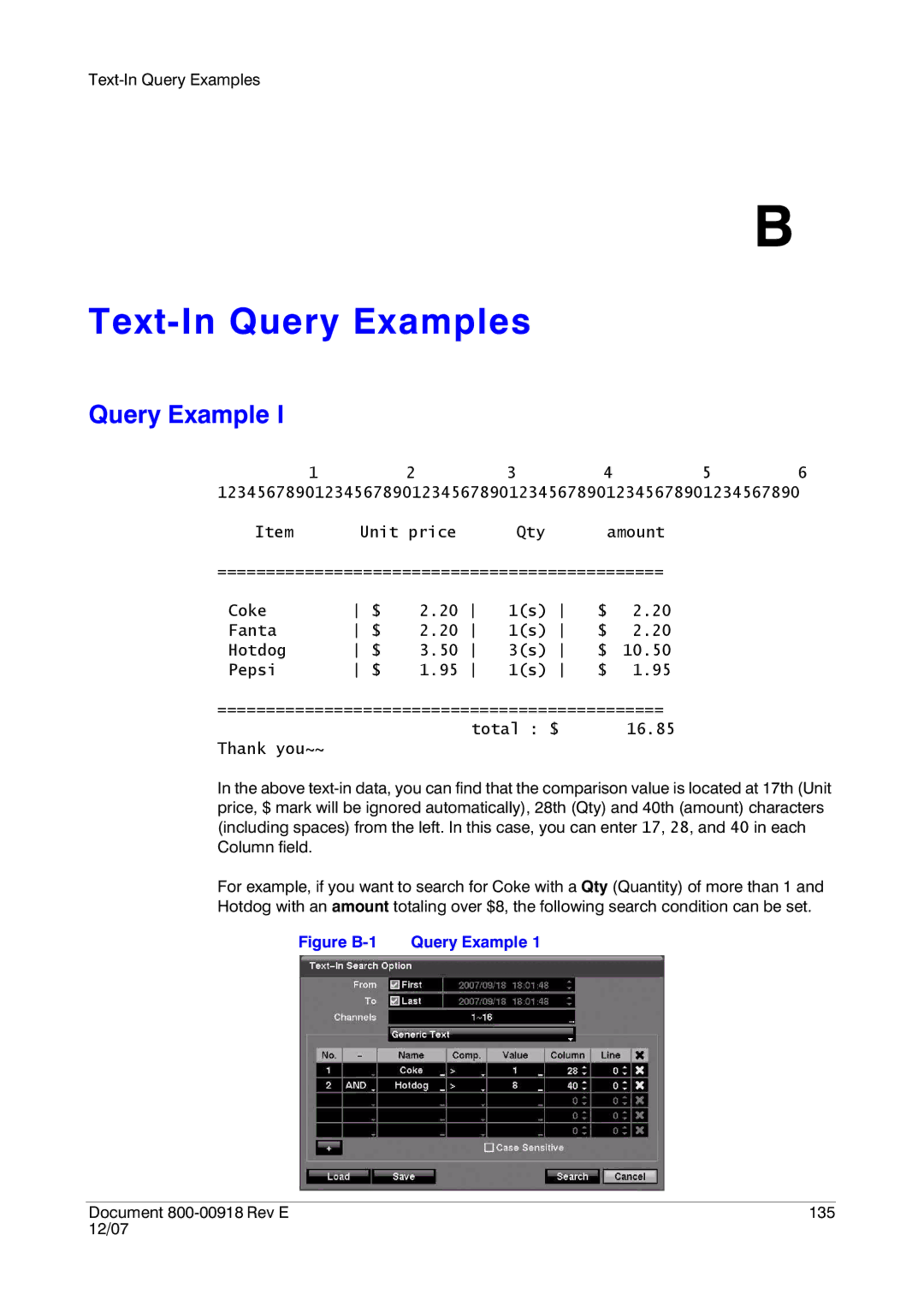 Insignia HRSD16 manual Text-In Query Examples 