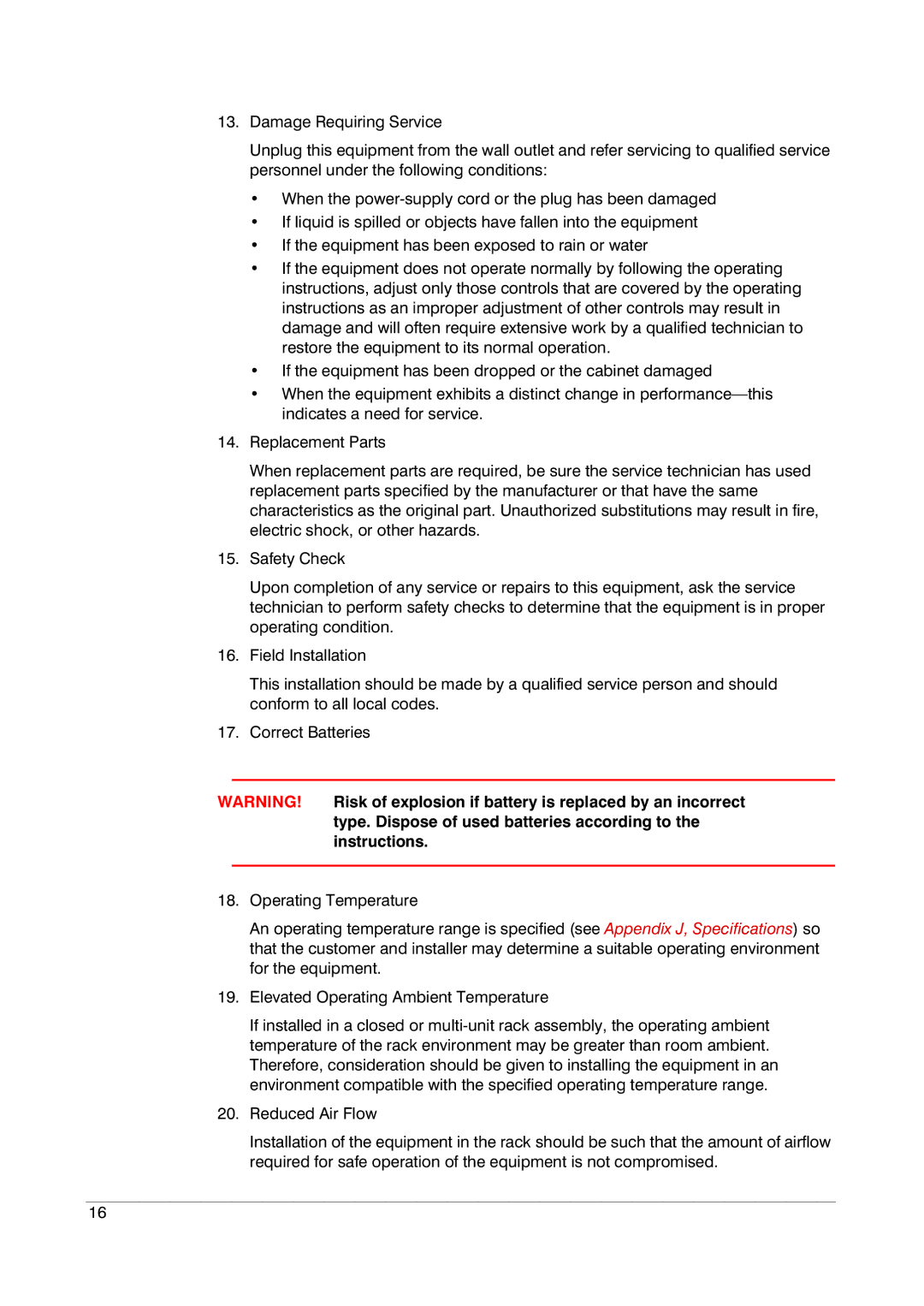 Insignia HRSD16 manual Risk of explosion if battery is replaced by an incorrect 