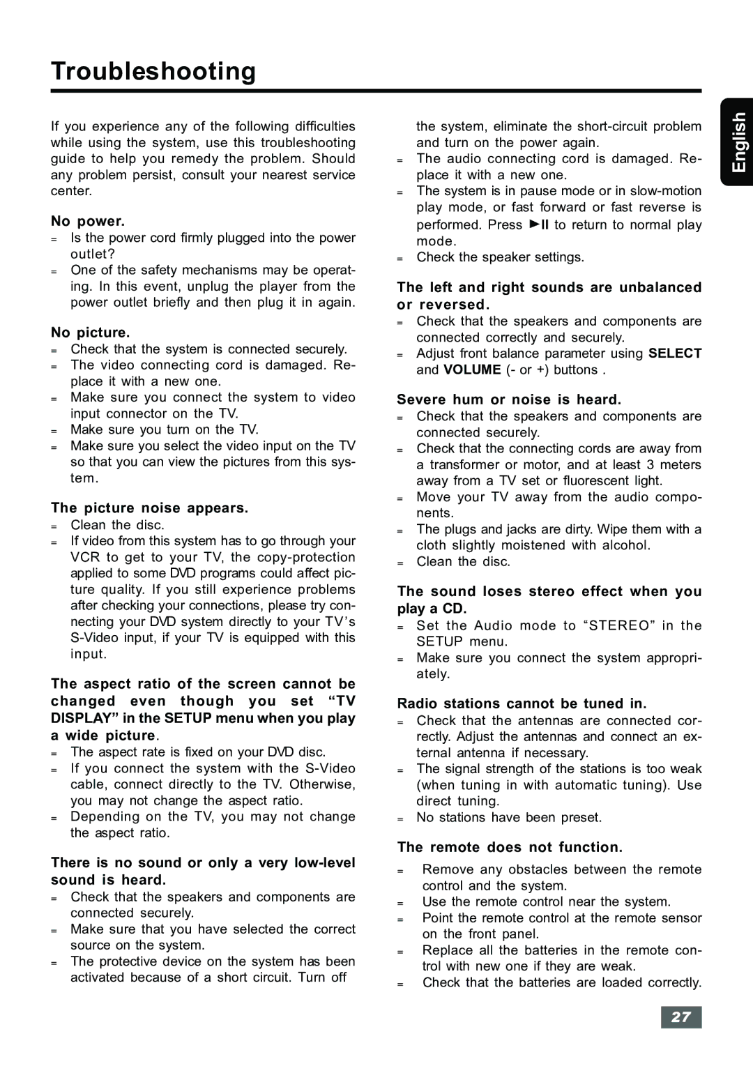 Insignia IS-HTIB102731 owner manual Troubleshooting 