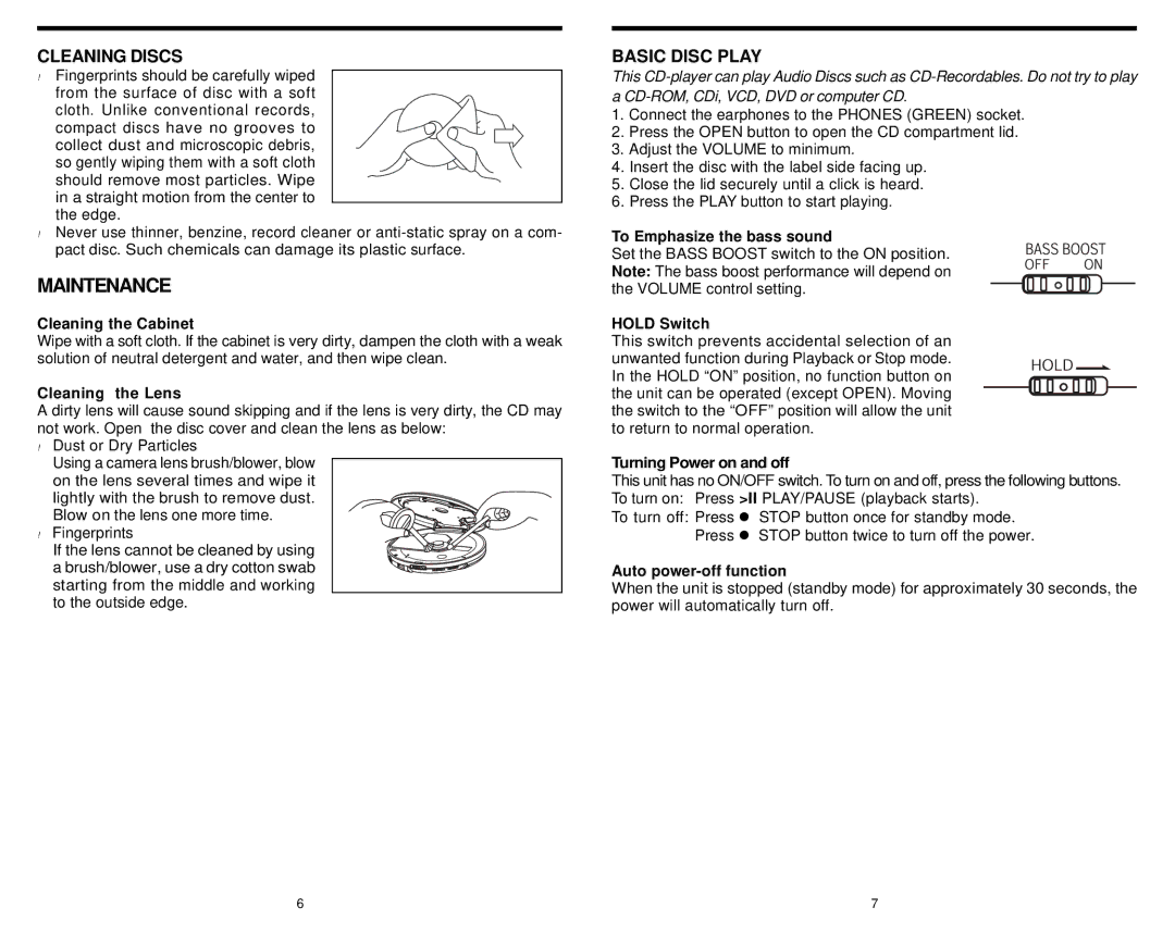 Insignia IS-PA040717 instruction manual Maintenance, Cleaning Discs, Basic Disc Play 