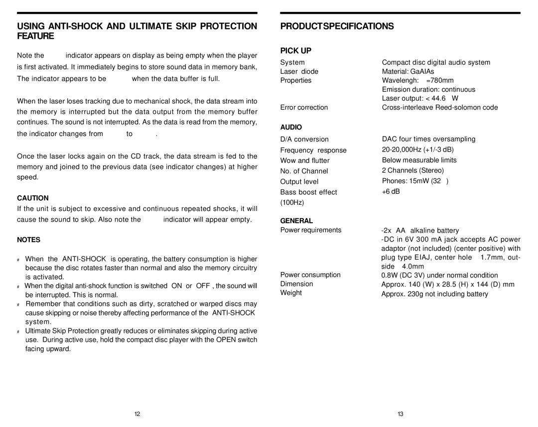 Insignia IS-PA040717 instruction manual Pick UP, Audio, General 