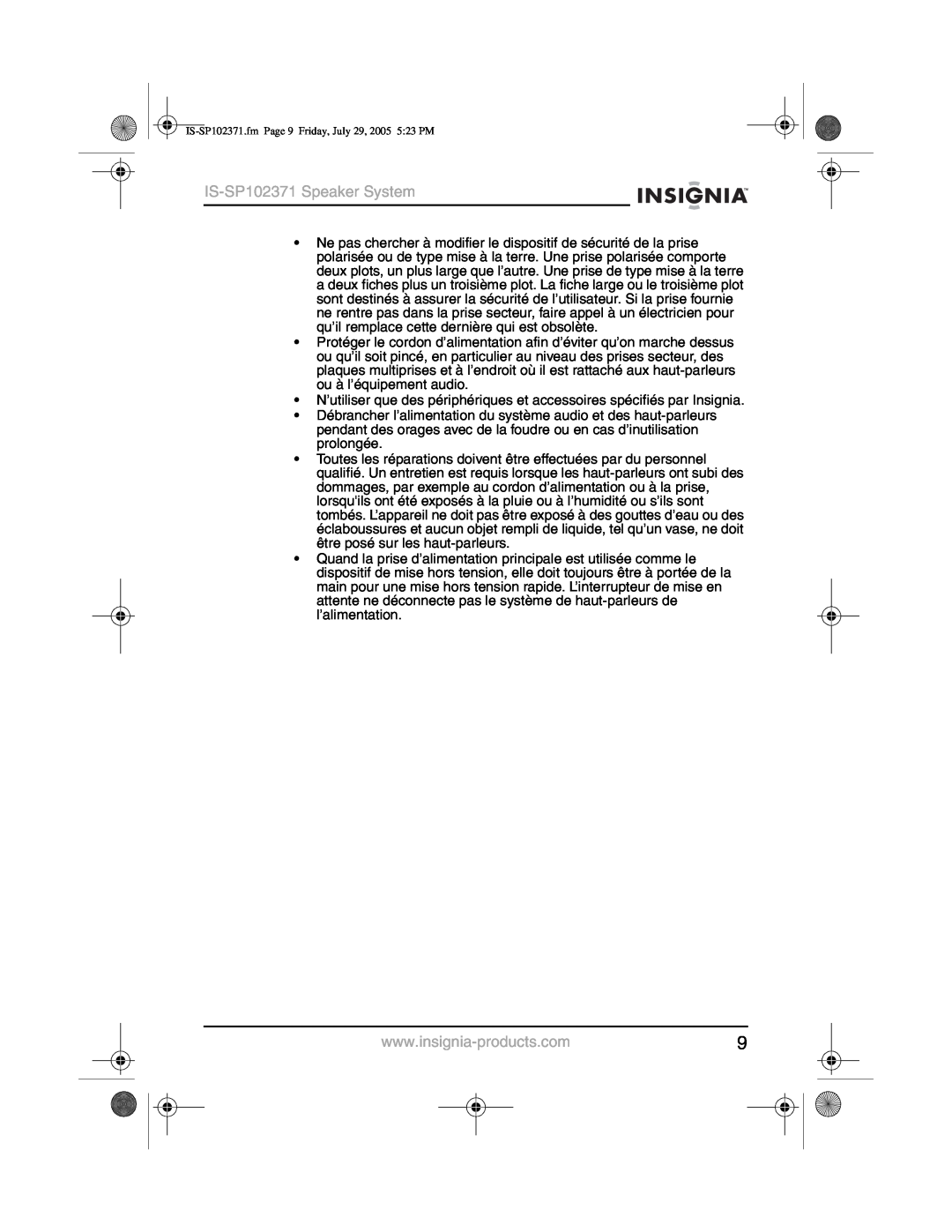 Insignia manual IS-SP102371Speaker System 
