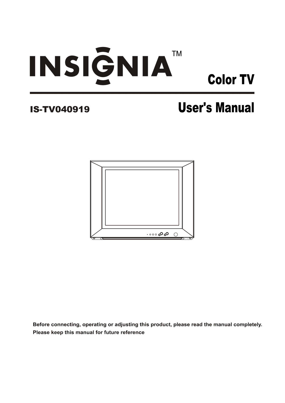 Insignia IS-TV040919 manual 