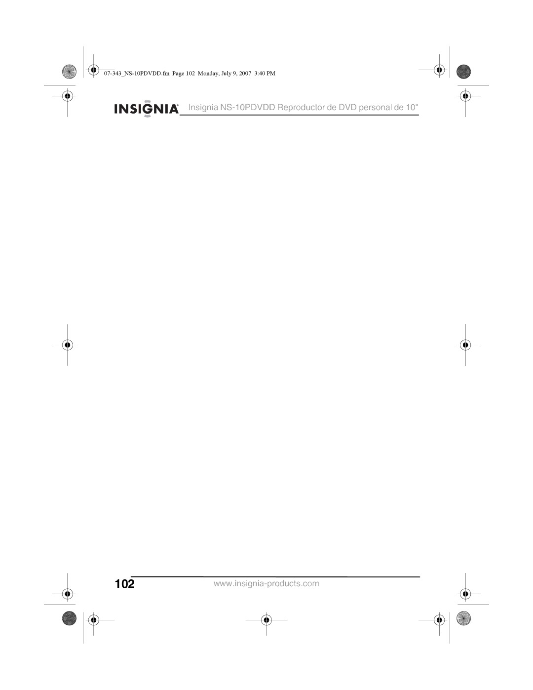 Insignia manual 07-343NS-10PDVDD.fm Page 102 Monday, July 9, 2007 340 PM 