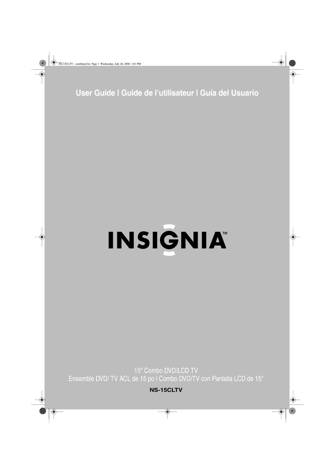 Insignia NS-15cltv manual NS-15CLTV 